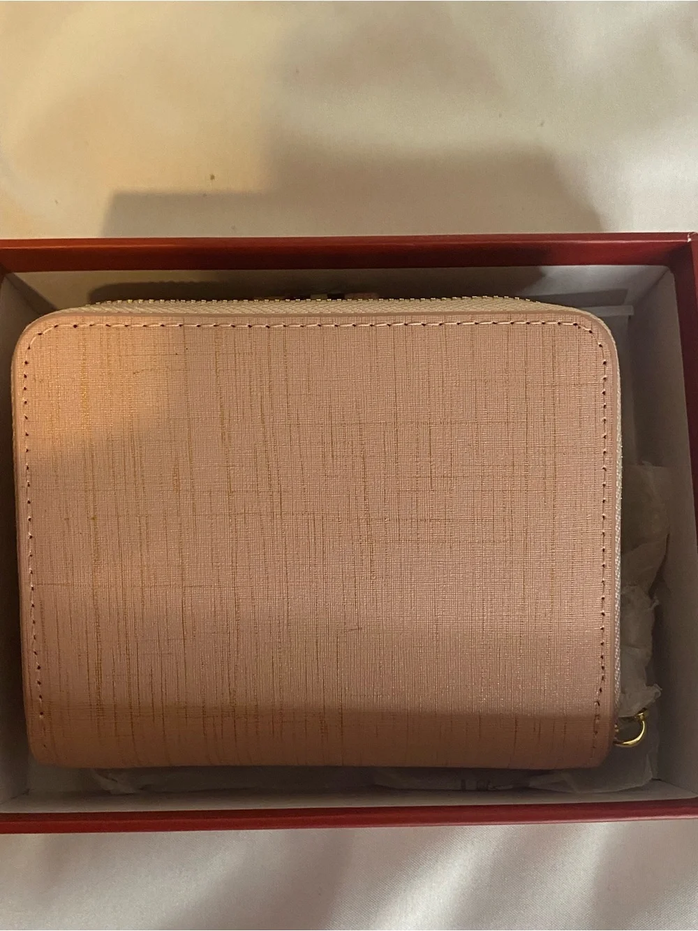 FOXER Beige Women's Zip-Around Wallet, Fox Character, Credit Card Slots